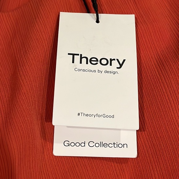 NWT Theory SS Butterfly Too Dark Coral Size P - Picture 5 of 11